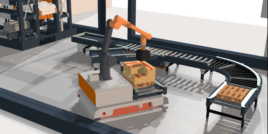 MRK-fähige Roboter ergänzen erstmalig fahrerlose Transportsysteme der TRAPO AG