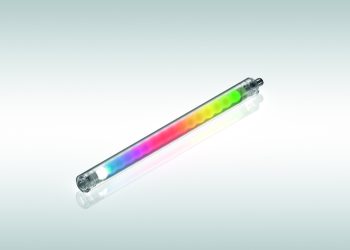 Die WLS27 Pro kombiniert mit 19 Lichtfarben Beleuchtung und Signalanzeige. (Bild: Turck)