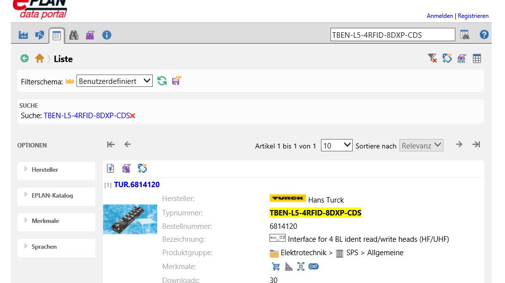 Turck veröffentlicht Eplan-Daten für seine Feldbustechnik.