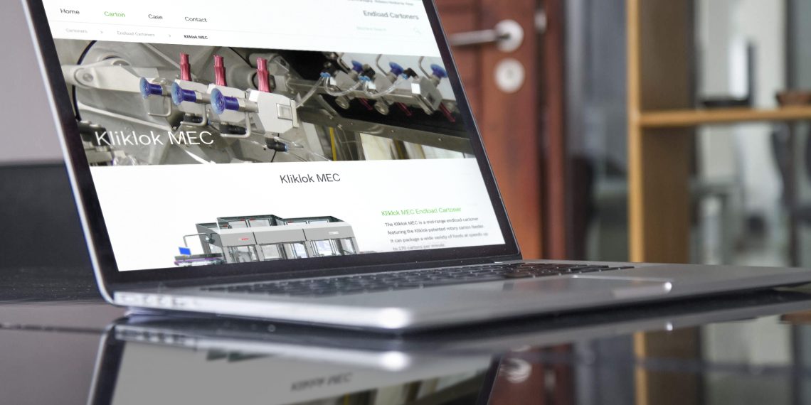 Webseite für Schachtel- und Kartonverpackungen ein Bosch Packaging Technology