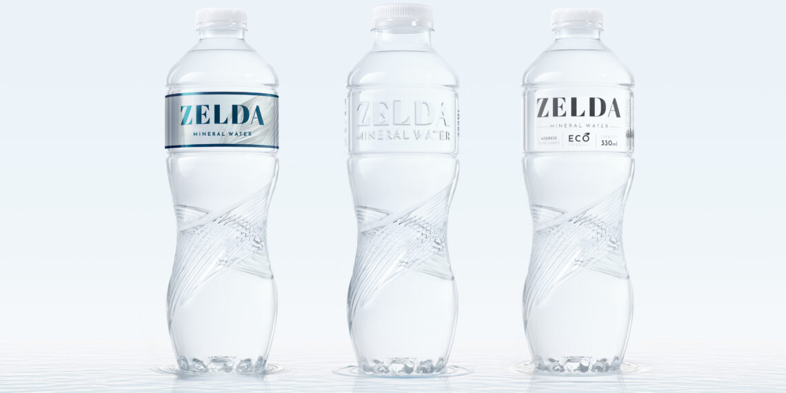 Etikettenlose Mineralwasserflasche