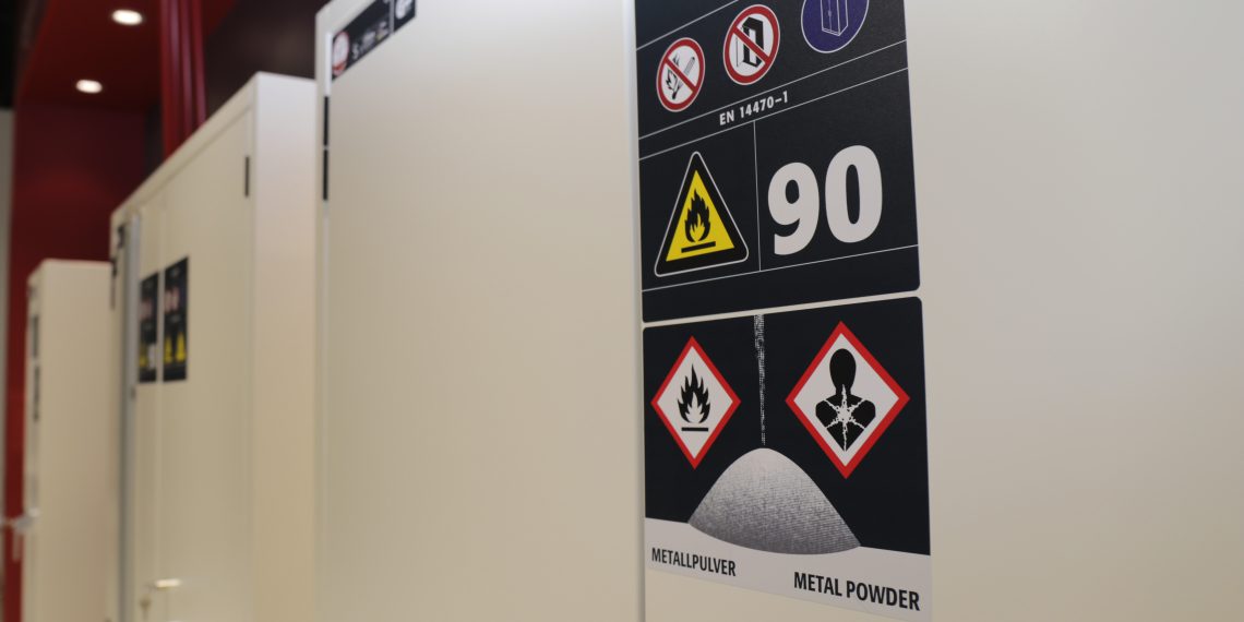 asecos: Erster Sicherheitsschrank für Metallpulver