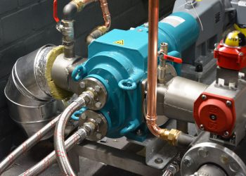 Beheizte Drehkolbenpumpe