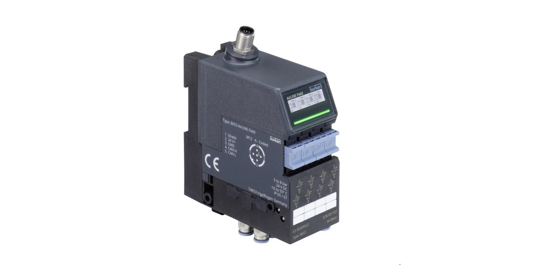 Kompakte IP65/IP67-Ventilinsel für den Feldeinsatz direkt am Aktor. (Bild: Bürkert Fluid Control Systems)