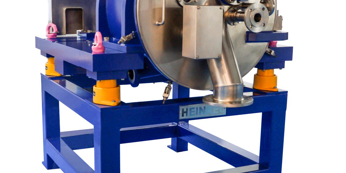 Neu entwickelte Horizontalschälzentrifuge H 630 C von Heinkel in Kompaktausführung.