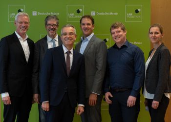 Die Sprecher des Fachpressetages Labvolution 2019 in Göttingen. Bild: Deutsche Messe