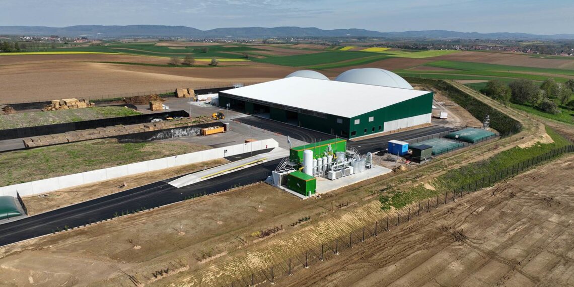 Bio­me­than­an­la­ge im Elsass