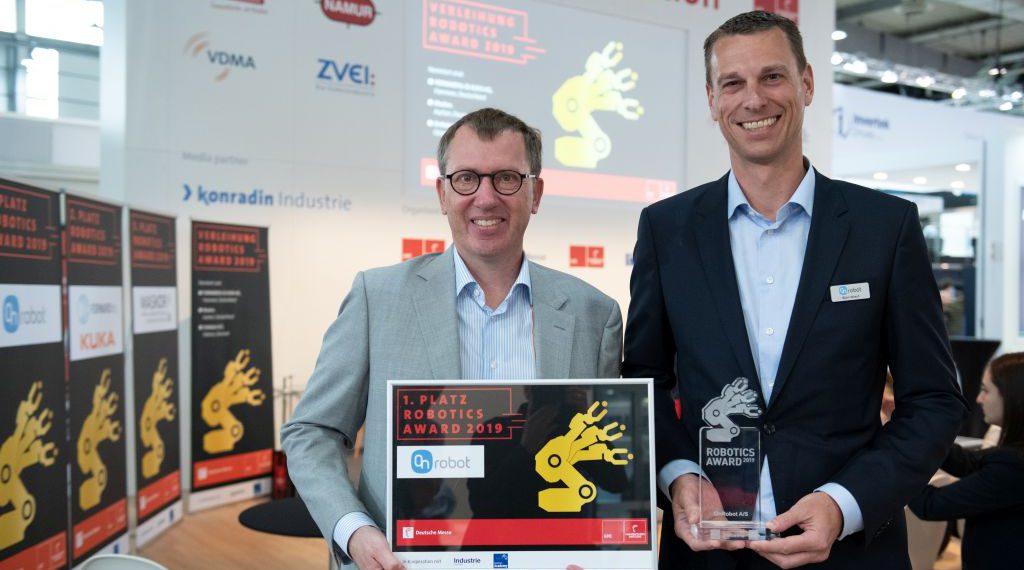 OnRobot A/S gewinnt den Robotics Award 2019. Bild: Deutsche Messe
