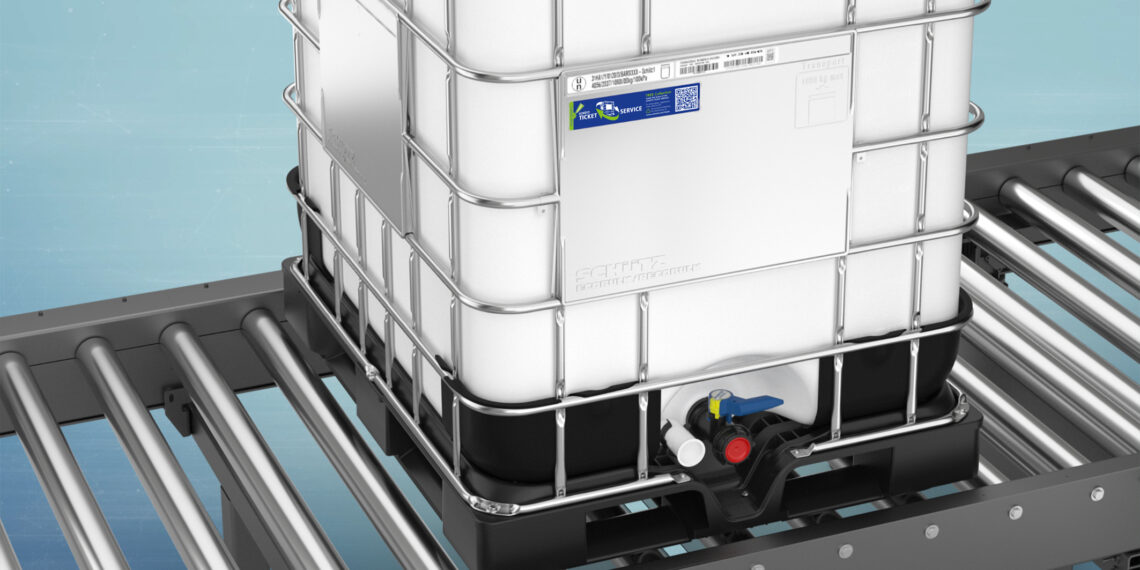 Kunststoffrahmenpalette für automatisierten Transport