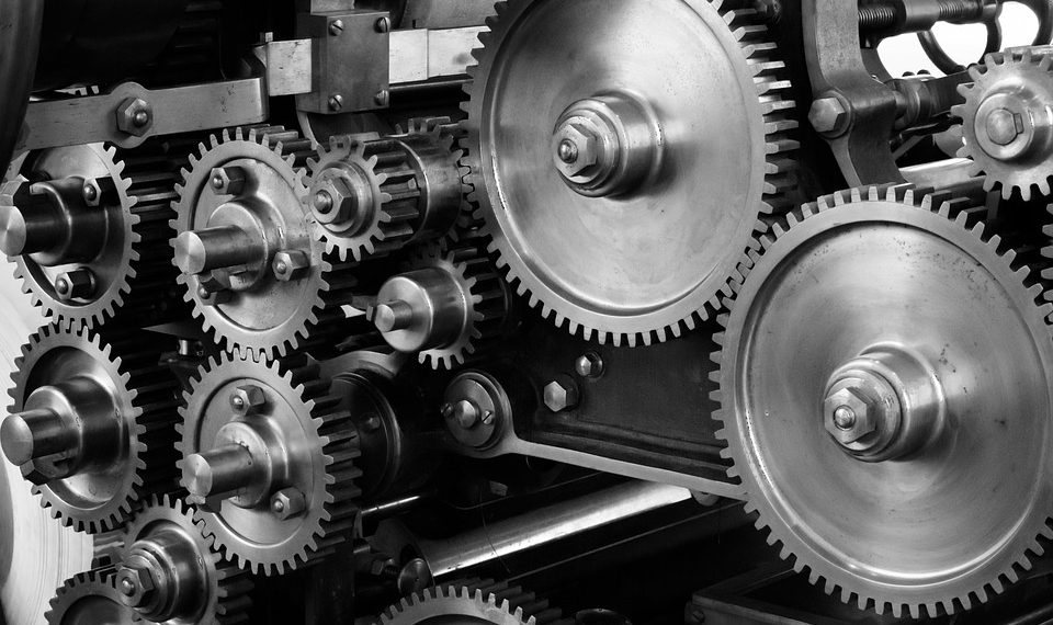 Zahnräder Mechanisches Maschine Anlage Industrie